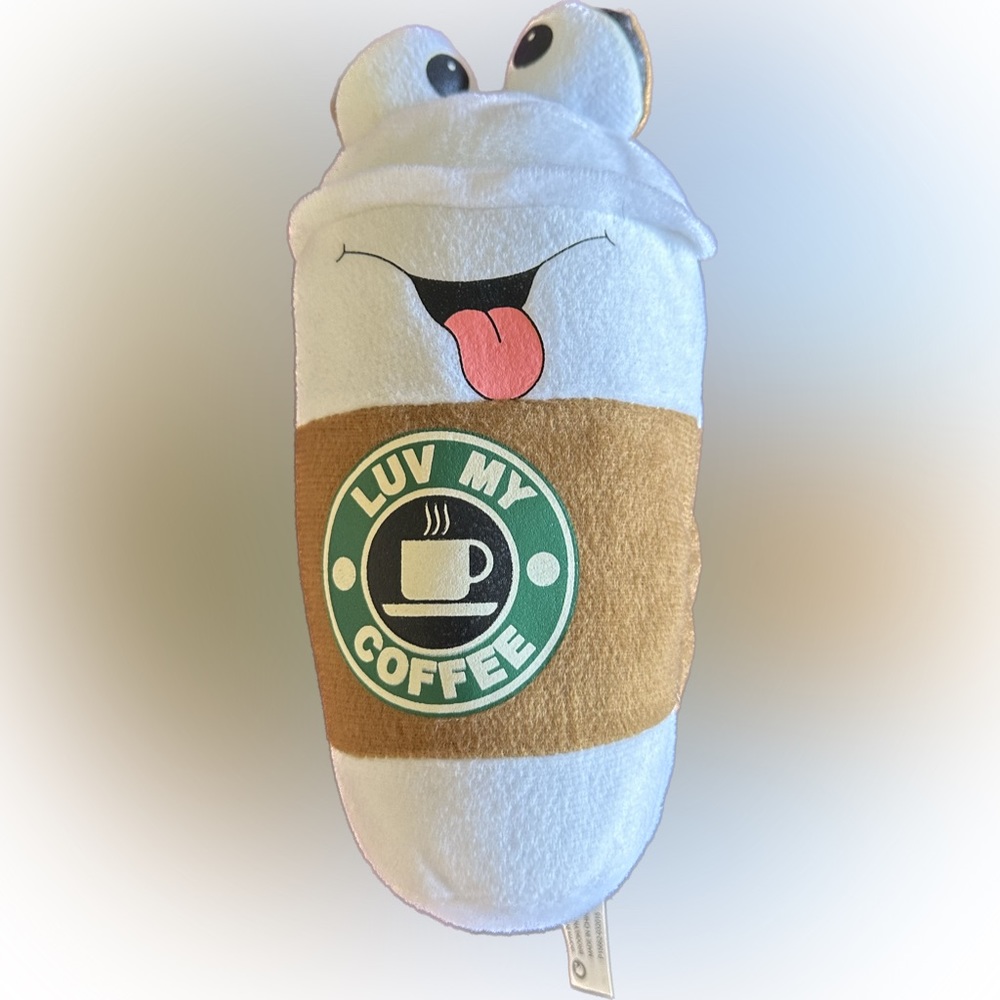 Luv my Coffee Plush Stuffed Animal Travel Cup